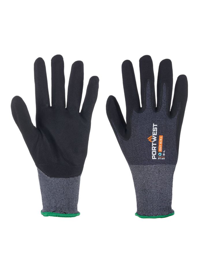 SG Grip15 Nitrile Glove (Pk12), L, R, Grey/Black