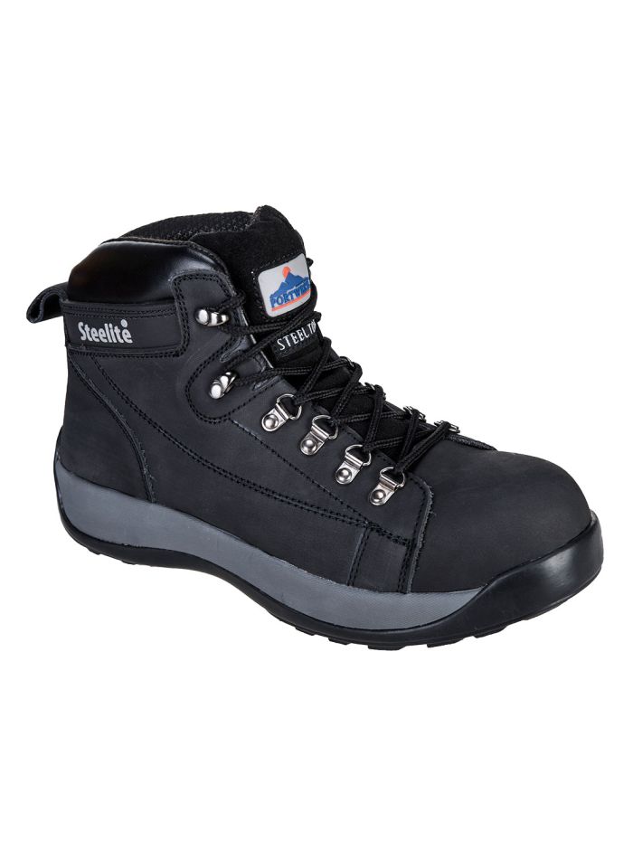 Steelite Mid Cut Nubuck Boot SB HRO, 38, R, Black