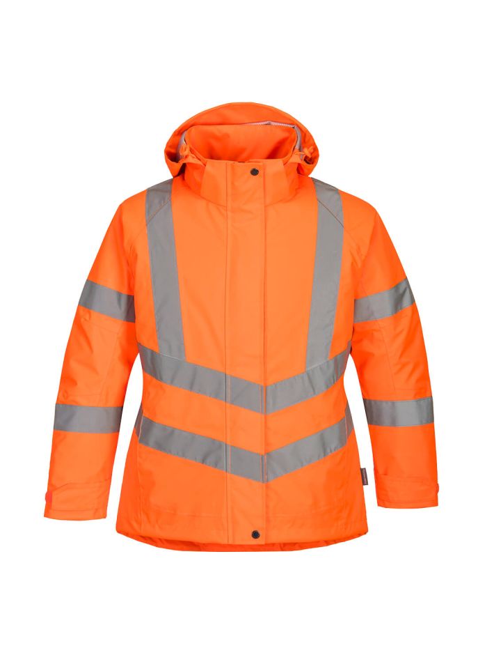 Hi-Vis Women's Winter Jacket, L, R, Orange
