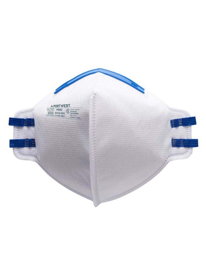 FFP2 Fold Flat Respirator (Pk20), , R, White