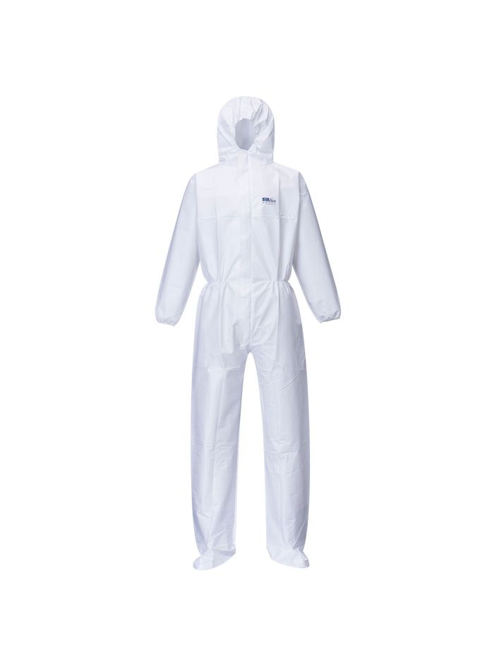 BizTex Microporous Coverall with Boot Covers Type 5/6, L, R, White