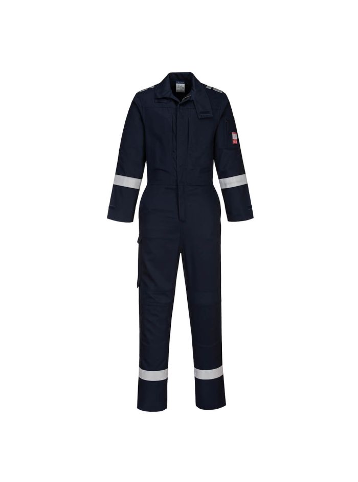 Bizflame Plus Lightweight Stretch Panelled Coverall , L, R, Navy