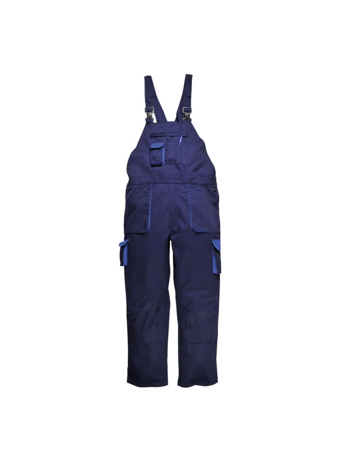 Portwest Texo Contrast Bib & Brace - Lined, L, R, Navy