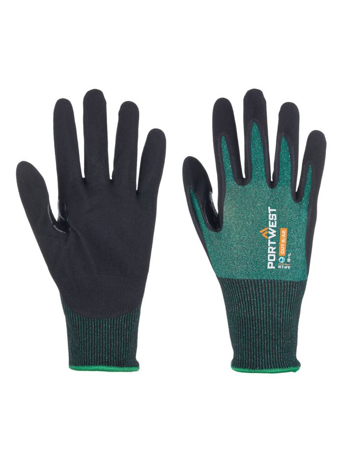 SG Cut B18 Nitrile Glove (Pk12), L, R, Green/Black