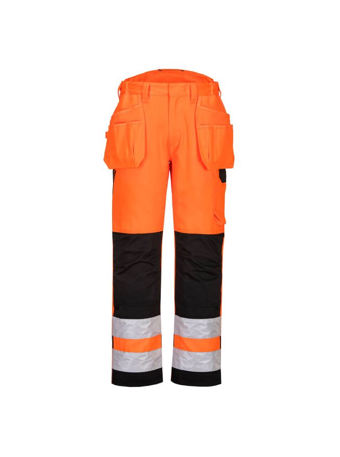 PW2 Hi-Vis Holster Pocket Trouser, 28, R, Orange/Black