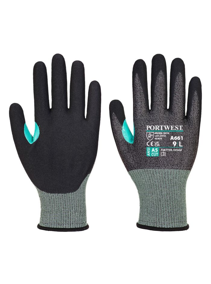 CS Cut E18 Nitrile, L, R, Black