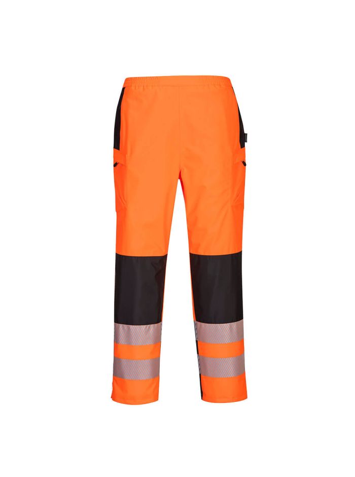 PW3 Hi-Vis Women's Rain Trouser, L, R, Orange/Black