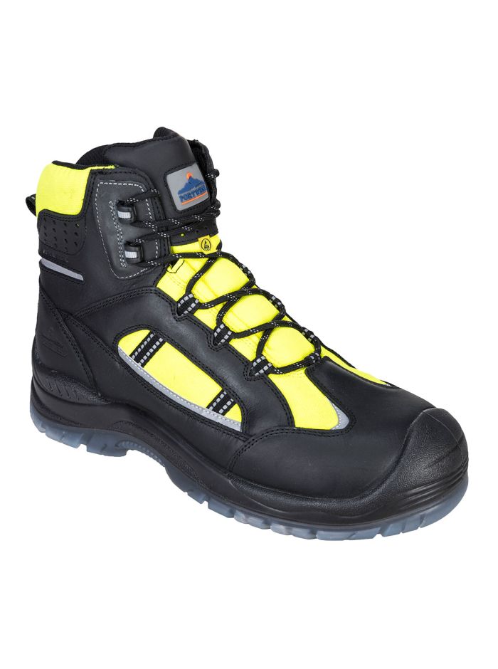 Portwest Compositelite Retroglo Hi-Vis Boot S3 WR ESD, 39, R, Yellow