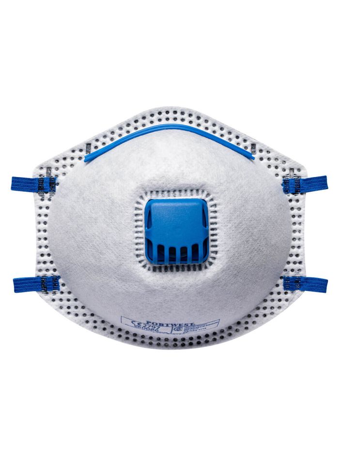 FFP2 Carbon Valved Respirator (Pk10), , R, White