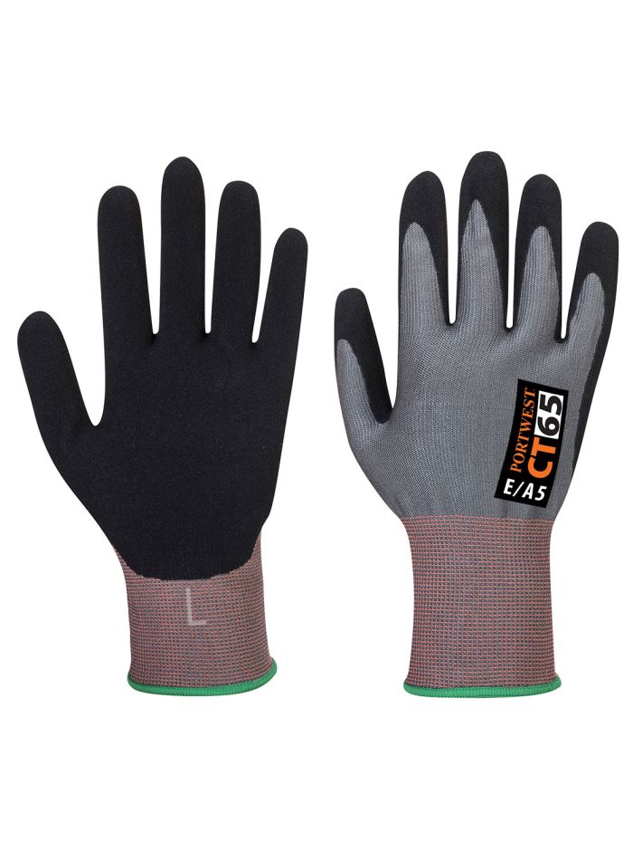 CT Cut E15 Nitrile, L, R, Grey/Black