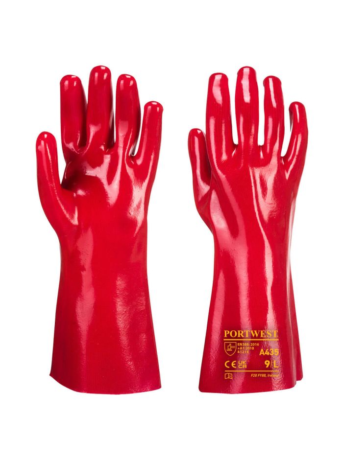 PVC Gauntlet, XL, R, Red