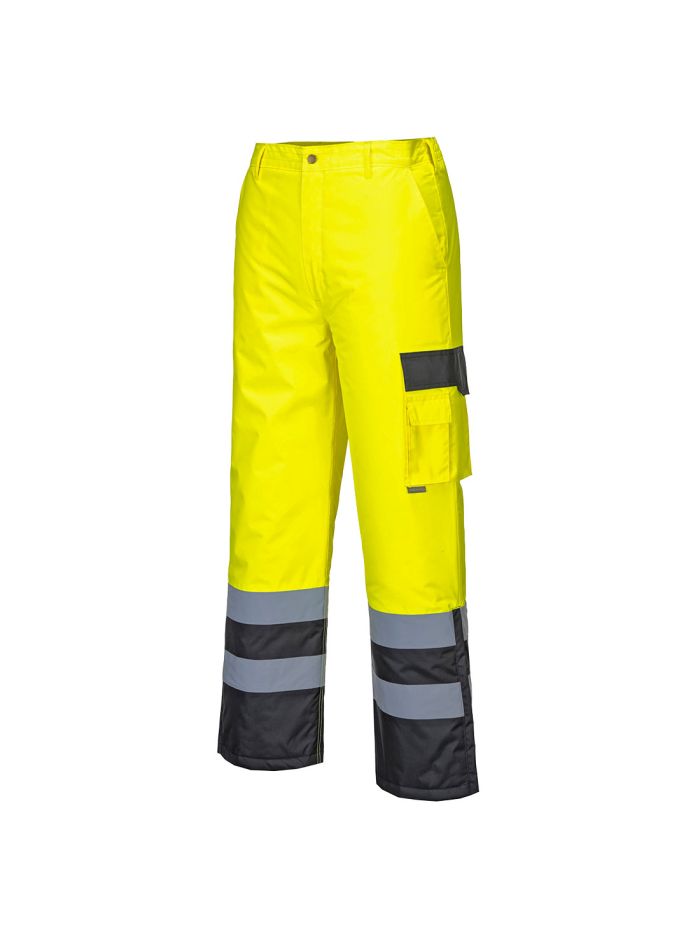 Hi-Vis Contrast Trouser - Lined, L, R, Yellow/Black