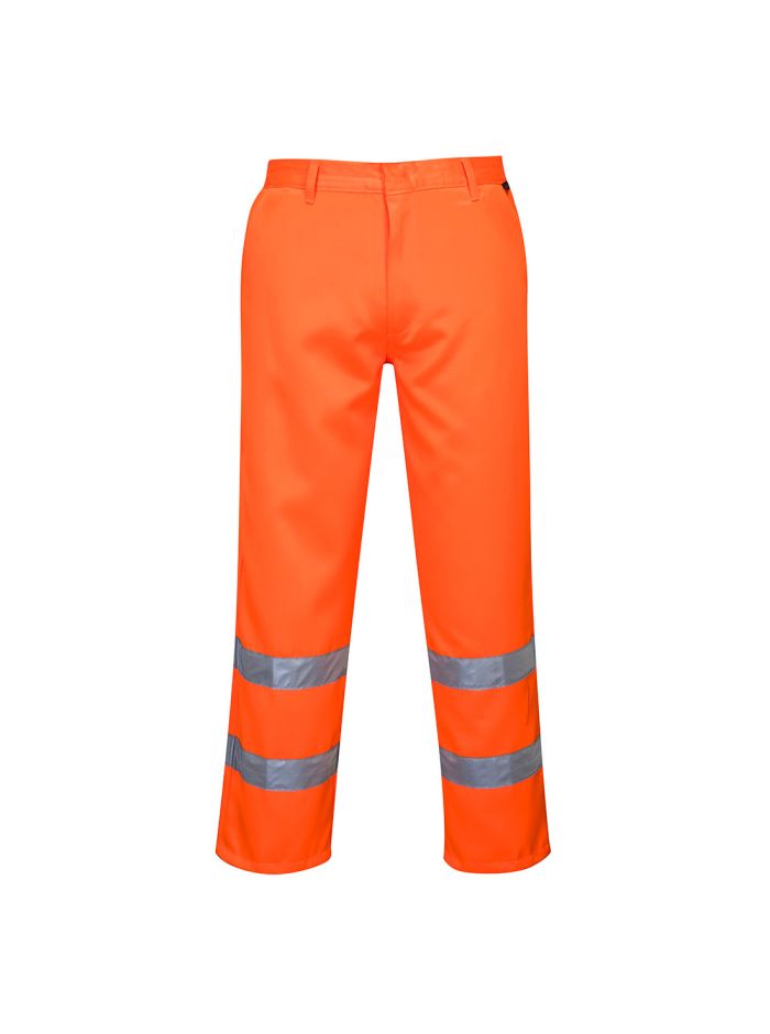 Hi-Vis Poly-Cotton Service Trouser, L, R, Orange
