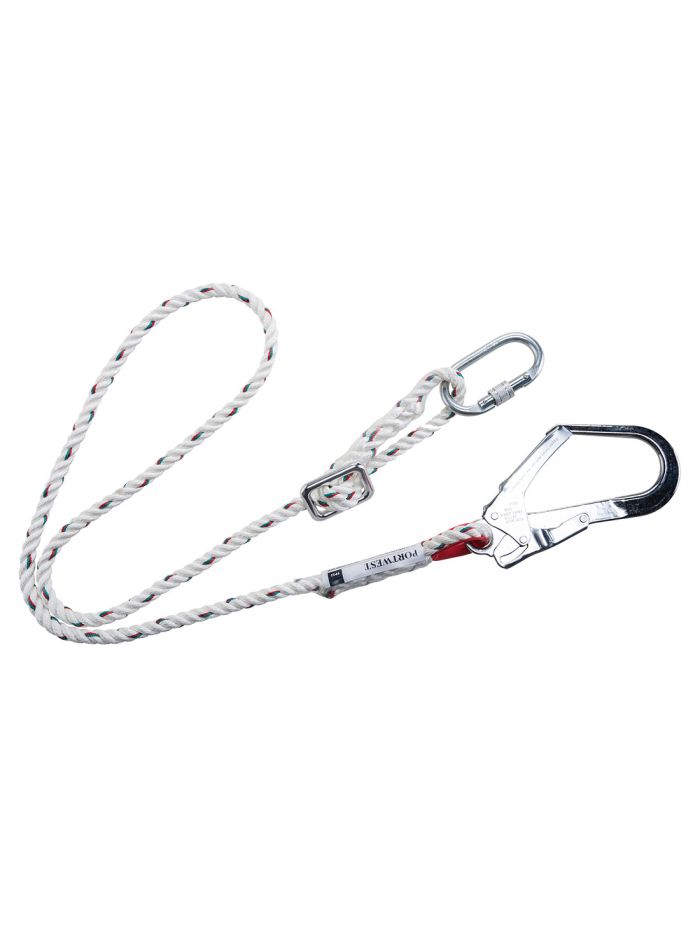 Adjustable 2m Restraint Lanyard , , R, White
