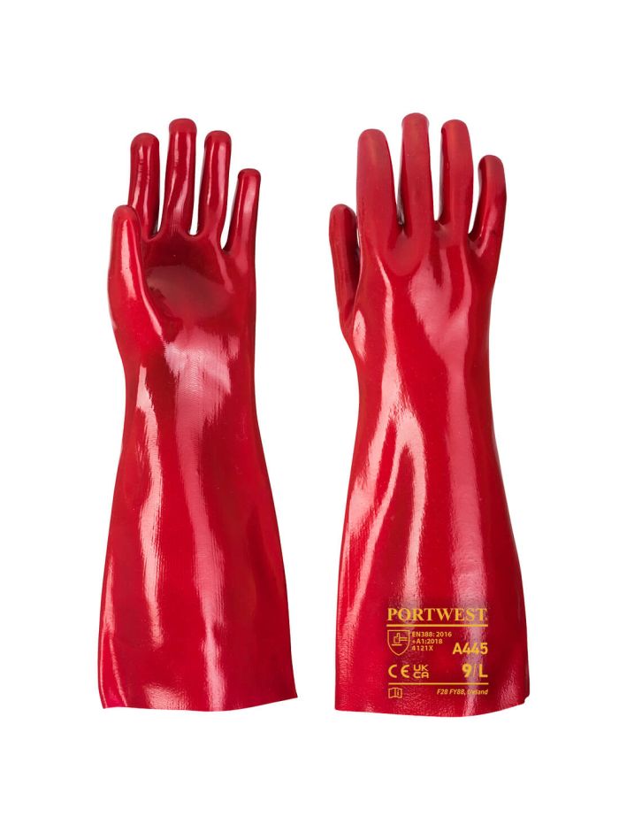 PVC Gauntlet, XL, R, Red