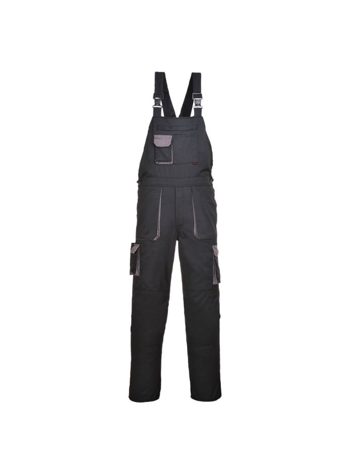 Portwest Texo Contrast Bib & Brace, 4XL, R, Black