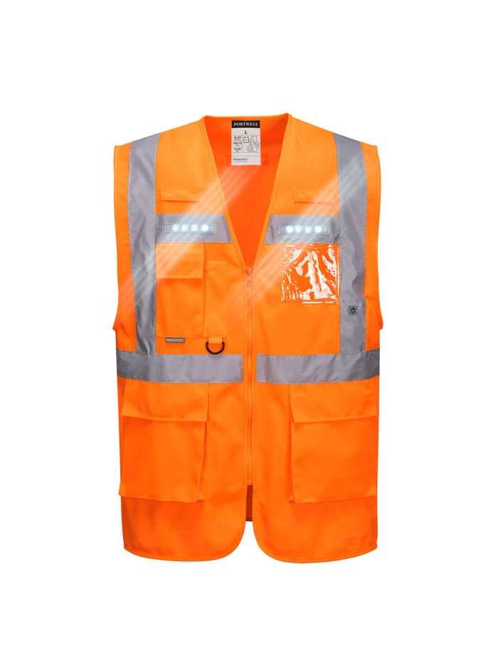 Orion LED Executive Vest, S, R, Orange