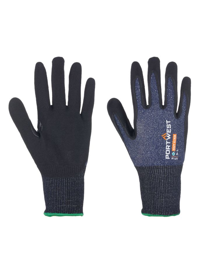 SG Cut C15 Nitrile Glove (Pk12), L, R, Blue/Black
