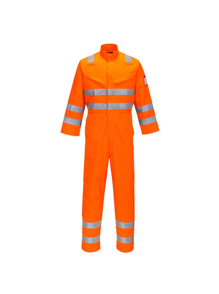 Araflame Hi-Vis Multi Coverall, 4XL, R, Orange