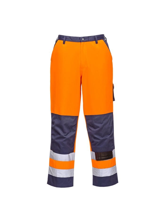 Lyon Hi-Vis Contrast Work Trouser, 4XL, R, Orange/Navy