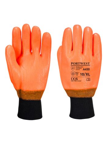 Weatherproof Hi - Vis Glove, XL, R, Orange