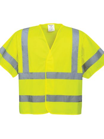 Hi-Vis Short Sleeved Vest, L/XL, R, Yellow