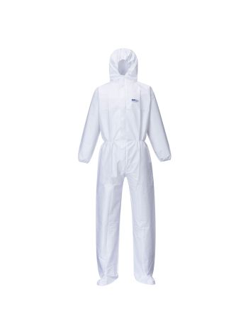 BizTex Microporous Coverall with Boot Covers Type 5/6, L, R, White