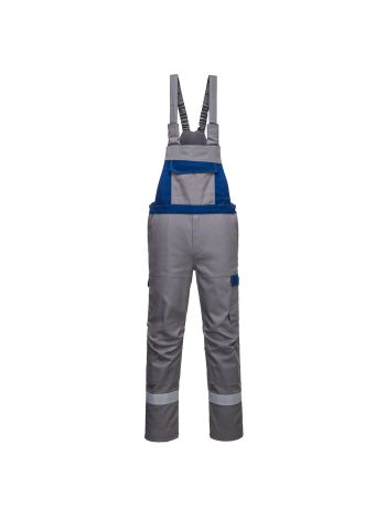 Bizflame Ultra Two Tone Bib & Brace, L, R, Grey