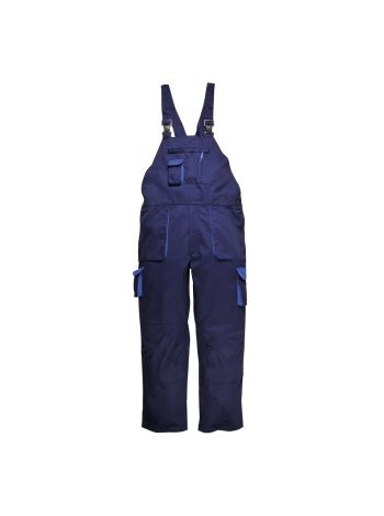Portwest Texo Contrast Bib & Brace - Lined, L, R, Navy