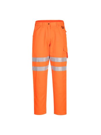 Eco Hi-Vis Work Trouser, 28, R, Orange