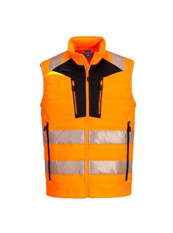DX4 Hi-Vis Softshell Bodywarmer , 4XL, R, Orange/Black