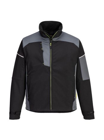 PW3 SOFTSHELL JACKET (3L), L, R, Black/Zoom Grey