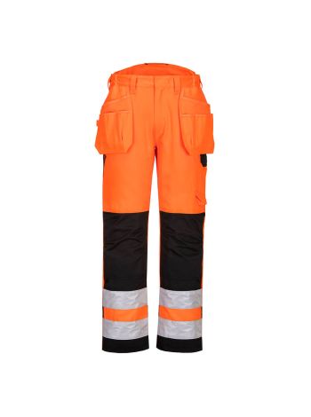 PW2 Hi-Vis Holster Pocket Trouser, 28, R, Orange/Black