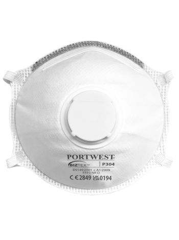 FFP3 Valved Dolomite Light Cup Respirator (Pk10), , R, White