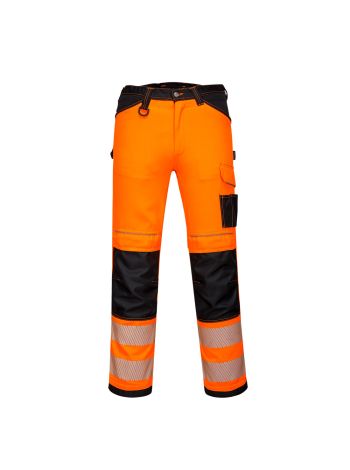 PW3 Hi-Vis WorkTrouser, 28, R, Orange/Black
