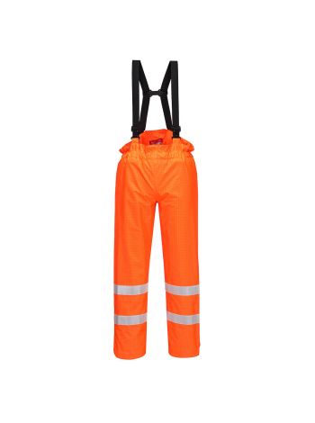 Bizflame Rain Unlined Hi-Vis Antistatic FR Trouser, L, R, Orange