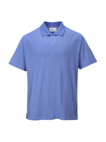 Anti-Static ESD Polo Shirt, L, R, Hamilton Blue