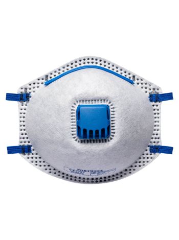 FFP2 Carbon Valved Respirator (Pk10), , R, White