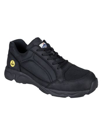Portwest Compositelite ESD Tees Trainer S1P, 40, R, Black