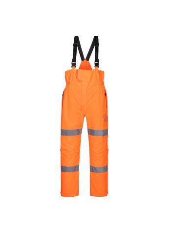 Hi-Vis Extreme Rain Bib and Brace, L, R, Orange