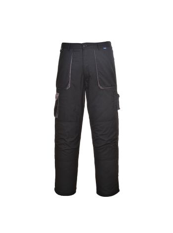 Portwest Texo Contrast Trouser - Lined, L, R, Black