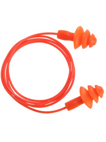Reusable Corded TPR Ear Plugs (Pk50), , R, Orange