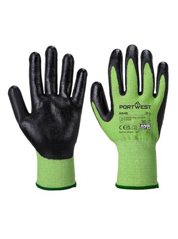 Green Cut - Nitrile Foam, L, R, Green/Black