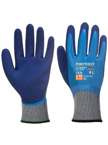 Liquid Pro HR Cut Glove, L, R, Blue