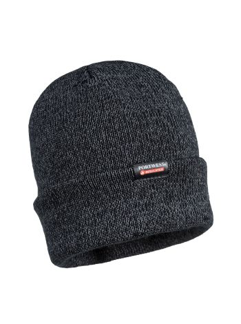Reflective Knit Beanie Insulatex Lined, , R, Black