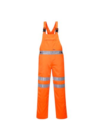 Hi-Vis Poly-Cotton Service Bib and Brace, L, R, Orange