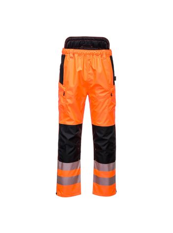PW3 Hi-Vis Extreme Rain Trouser, L, R, Orange/Black