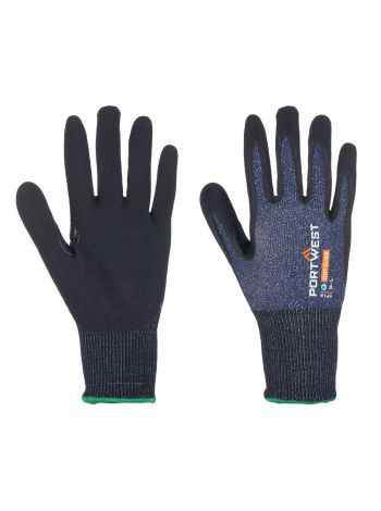 SG Cut C15 Nitrile Glove (Pk12), L, R, Blue/Black