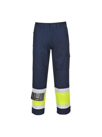 Hi-Vis Modaflame Trouser, L, R, Yellow/Navy