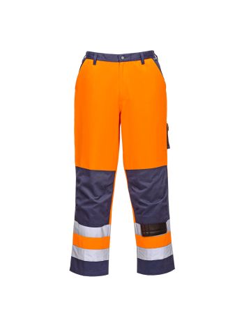 Lyon Hi-Vis Contrast Work Trouser, 4XL, R, Orange/Navy